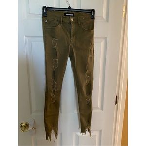 Mid rise super stretch ankle mid rise legging jean